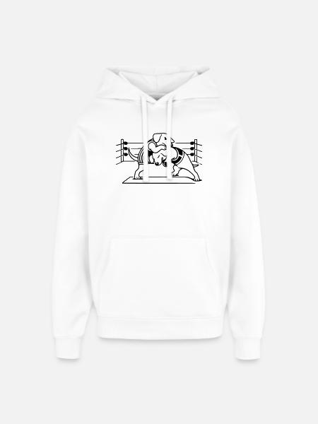 Chien de lutte - Sweat à capuche unisexe Stanley/Stella Oversized - blanc