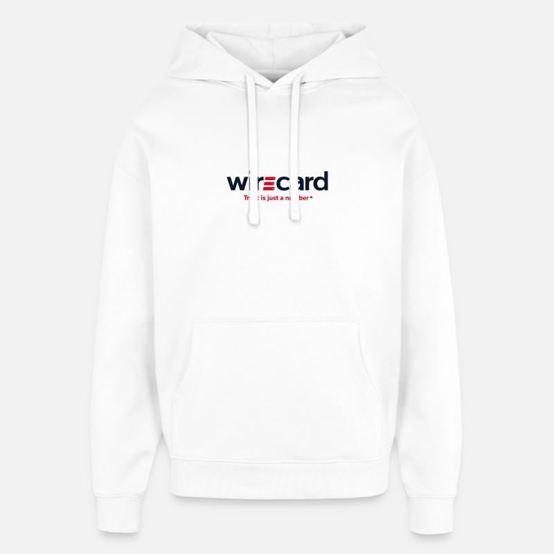 Devise de la satire de WireCard - Sweat à capuche unisexe Stanley/Stella Oversized - blanc