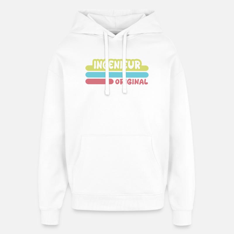 Engineer - Oversized Unisex Hoodie by Stanley/Stella - white