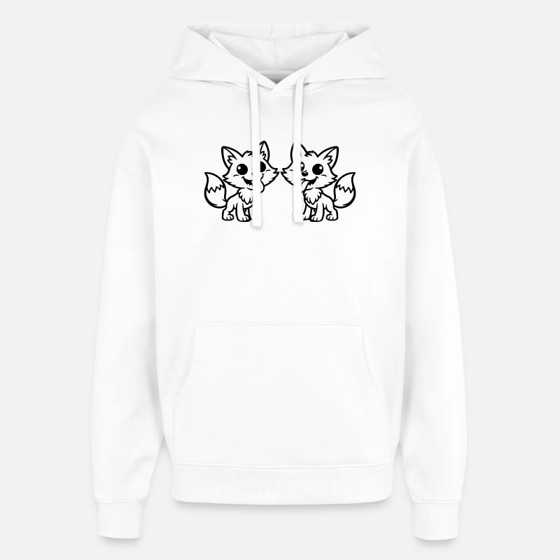 Équipe Fuchs - Sweat à capuche unisexe Stanley/Stella Oversized - blanc