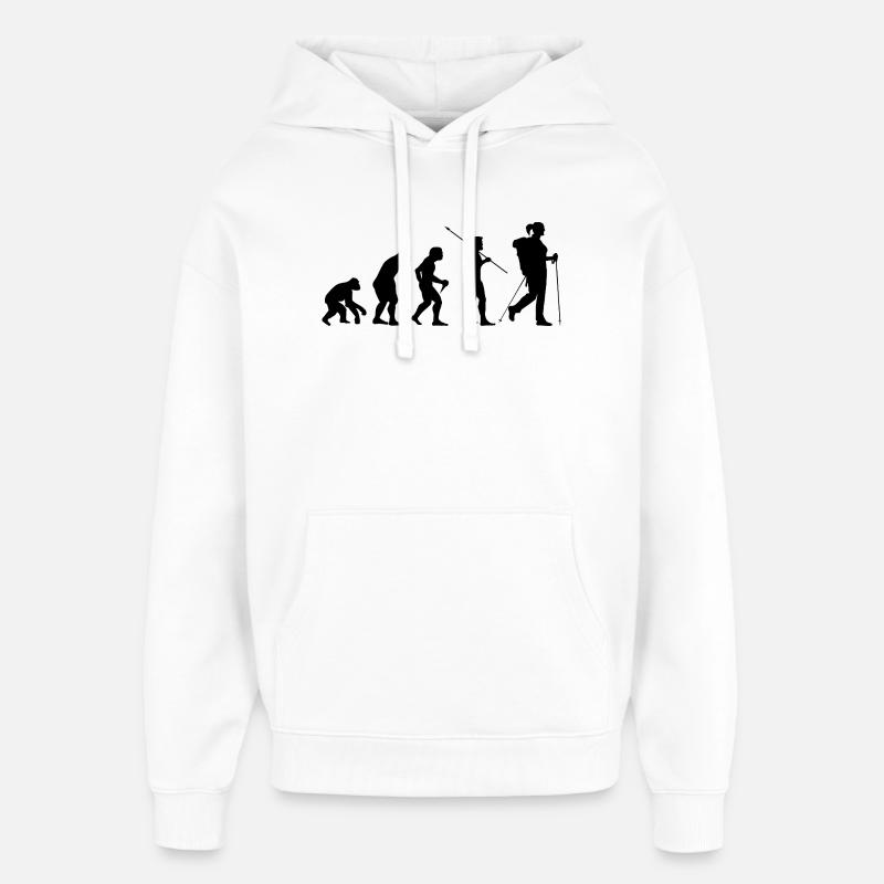 Femme randonneuse Evolution - Sweat à capuche unisexe Stanley/Stella Oversized - blanc