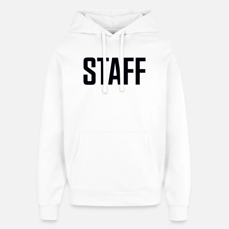 Emblema del bastón - Sudadera con capucha unisex Stanley/Stella Oversized - blanco