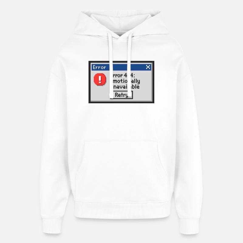 Erreur 404 - Émotionnellement indisponible - Sweat à capuche unisexe Stanley/Stella Oversized - blanc