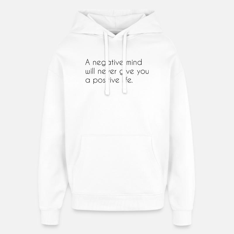 Dicton motivant - Sweat à capuche unisexe Stanley/Stella Oversized - blanc