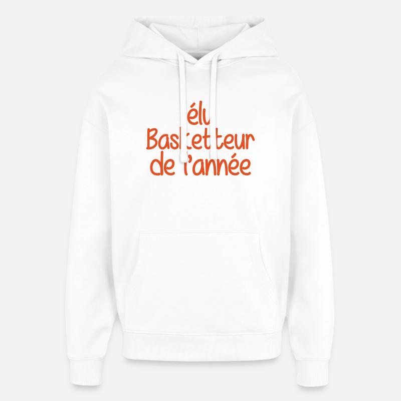 Élu Basketteur de l’année - Sweat à capuche unisexe Stanley/Stella Oversized - blanc