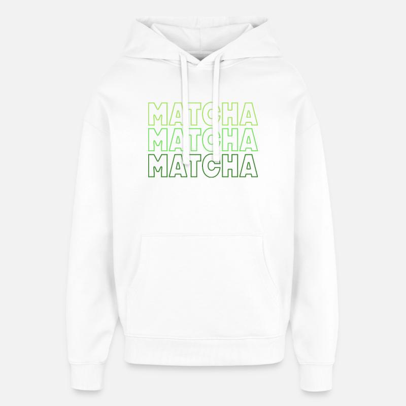 Le Matcha - Sweat à capuche unisexe Stanley/Stella Oversized - blanc