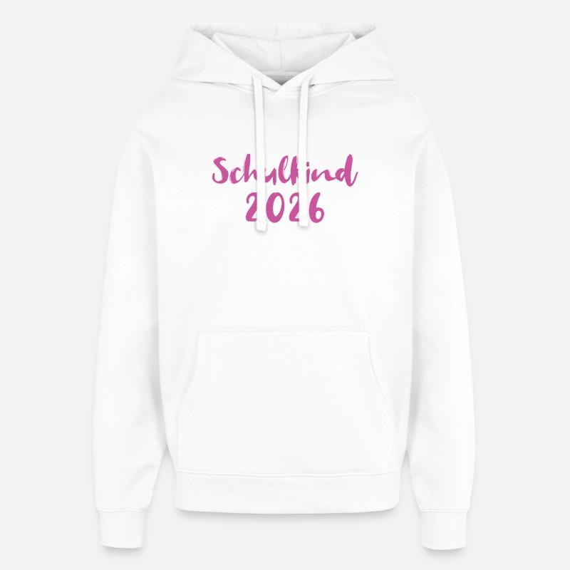 Écolier 2026 - Sweat à capuche unisexe Stanley/Stella Oversized - blanc