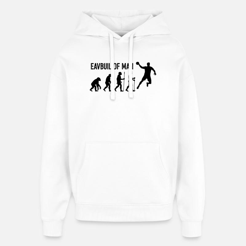 Évolution du Man Leap - Sweat à capuche unisexe Stanley/Stella Oversized - blanc