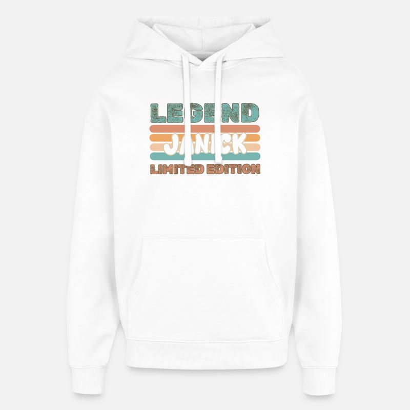 Janick comme prénom - Sweat à capuche unisexe Stanley/Stella Oversized - blanc