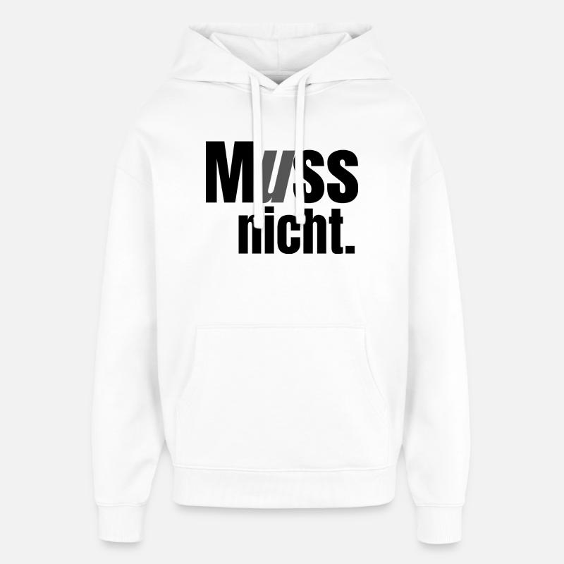 Ce n’est pas obligé de l’être - Sweat à capuche unisexe Stanley/Stella Oversized - blanc