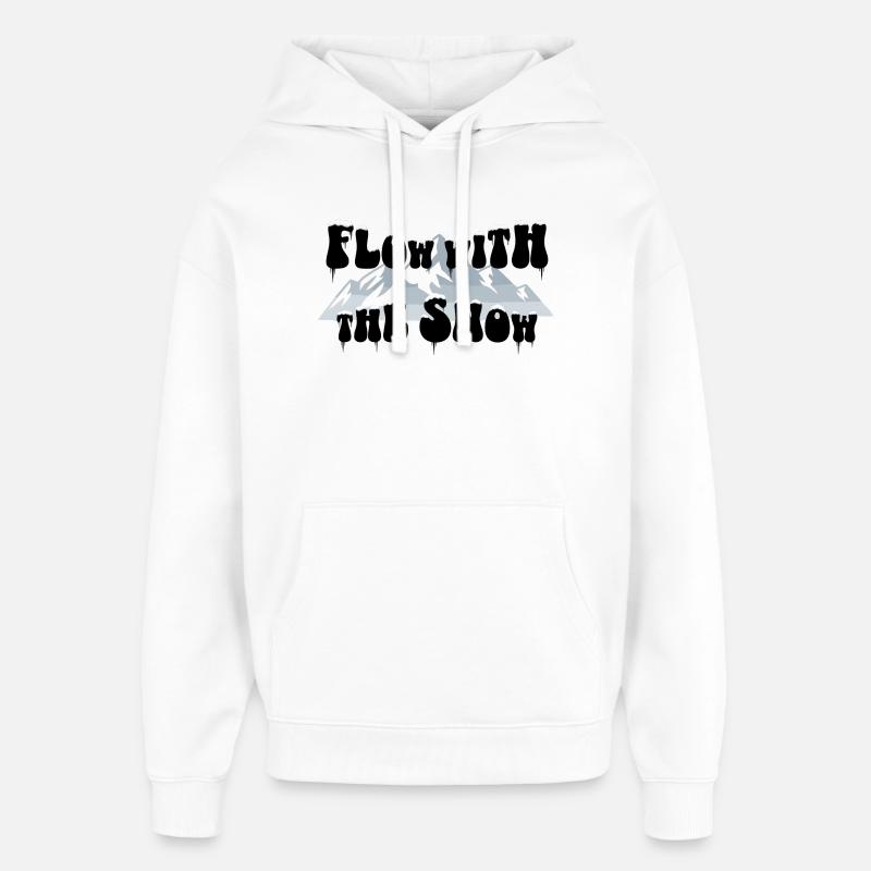 Flow with the Snow - Ski & Mountains - Sweat à capuche unisexe Stanley/Stella Oversized - blanc