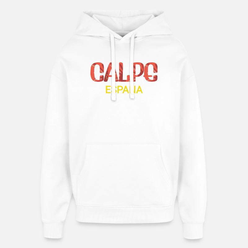 Calpe, Espagne - Sweat à capuche unisexe Stanley/Stella Oversized - blanc