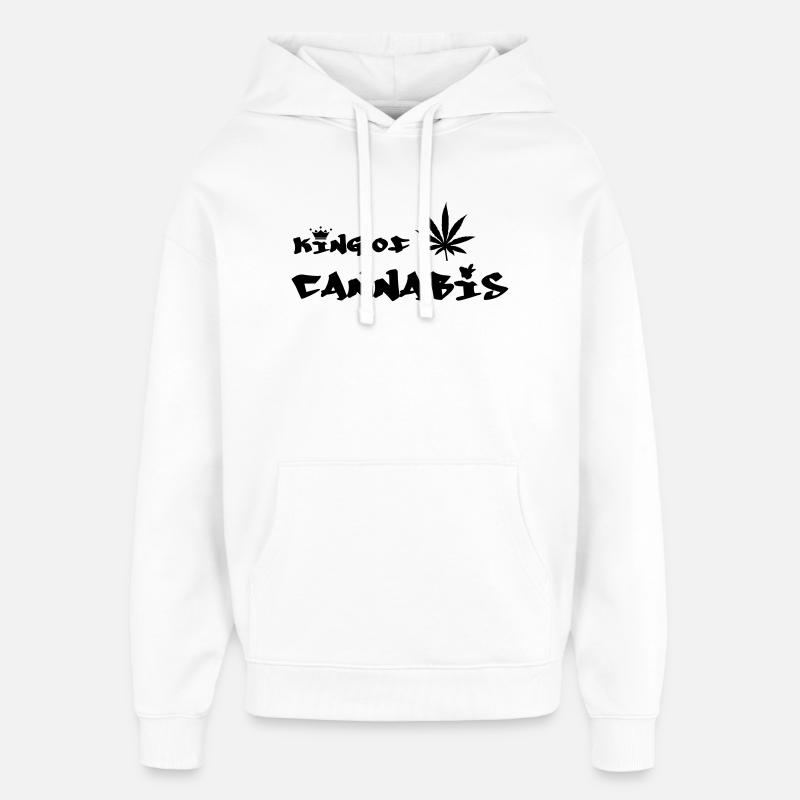 le roi du cannabis - Sweat à capuche unisexe Stanley/Stella Oversized - blanc
