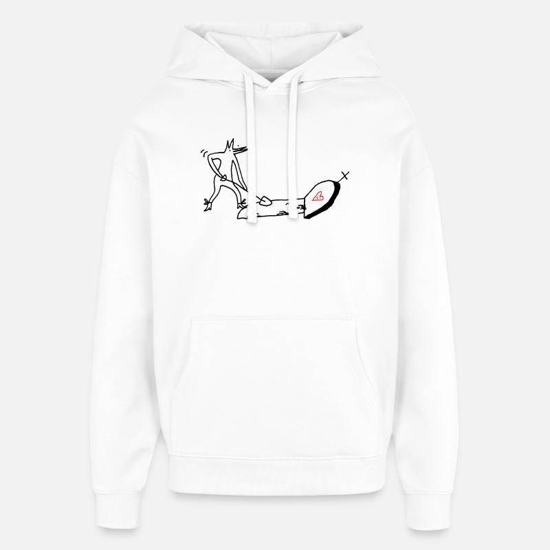 Tombe - Sweat à capuche unisexe Stanley/Stella Oversized - blanc