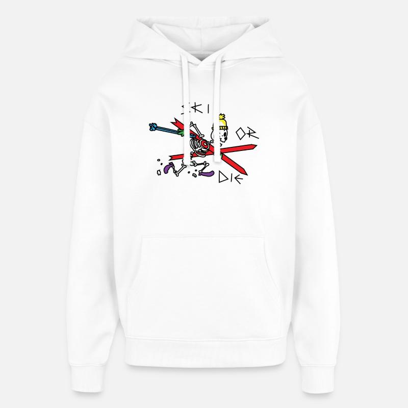 ski_or_die - Sweat à capuche unisexe Stanley/Stella Oversized - blanc