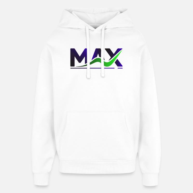MAX Wave Gradient Logo Tee - Oversized Unisex Hoodie von Stanley/Stella - Weiß