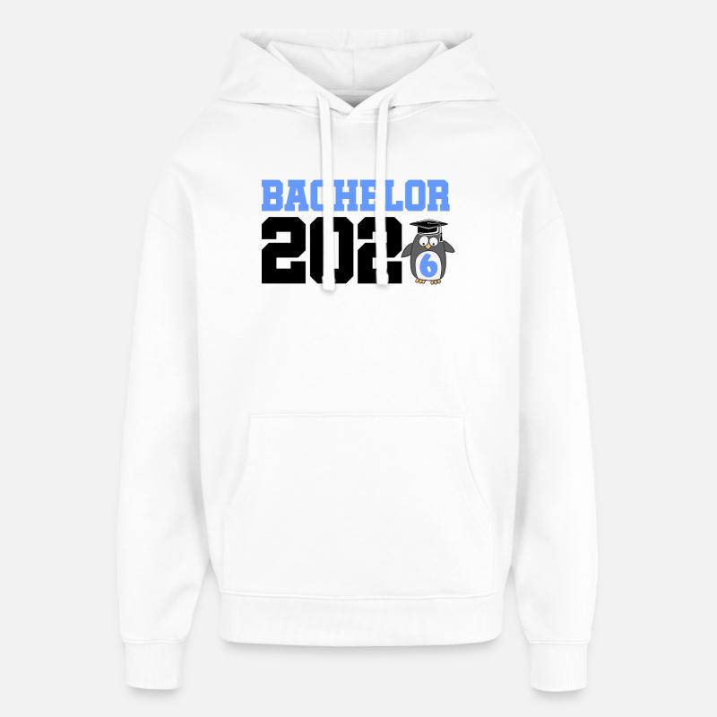 Licence 2026 Diplôme de Licence - Sweat à capuche unisexe Stanley/Stella Oversized - blanc