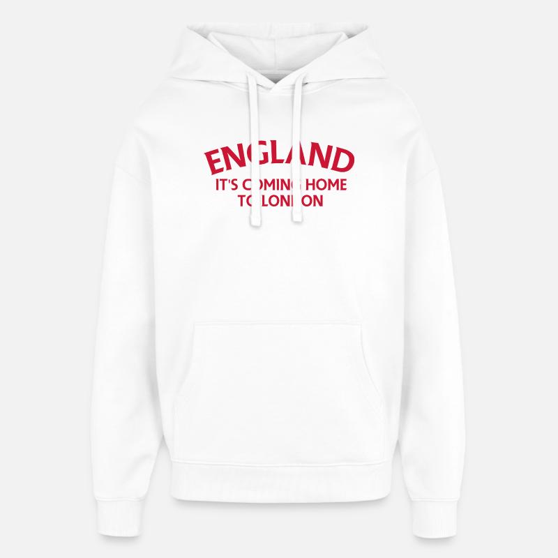 L’Angleterre rentrant à Londres - Sweat à capuche unisexe Stanley/Stella Oversized - blanc