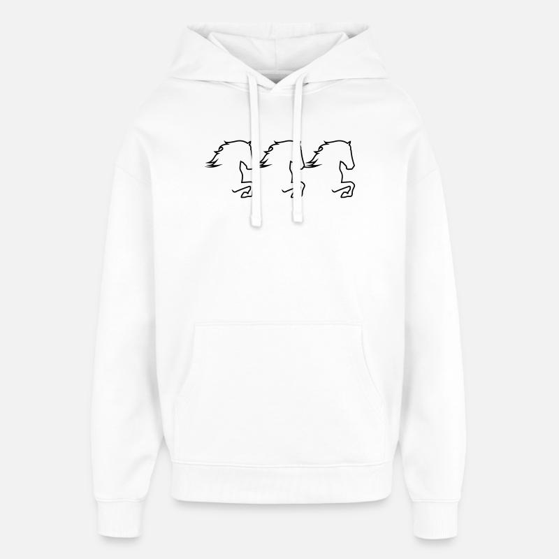 Tölter Trio - Sweat à capuche unisexe Stanley/Stella Oversized - blanc