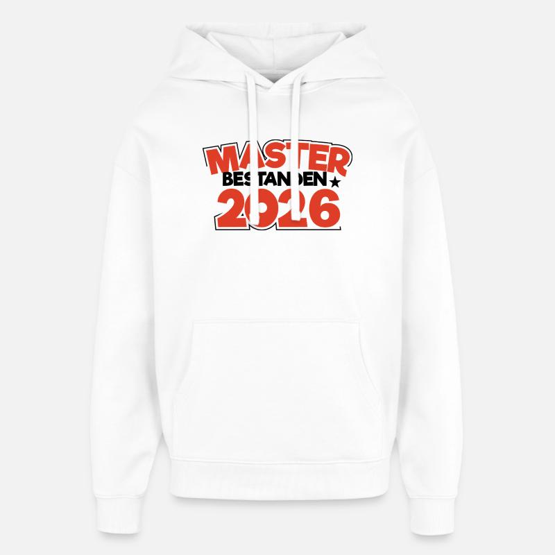Master 2026 Masterabschluss Promotion Sponsion - Oversized Unisex Hoodie von Stanley/Stella - Weiß