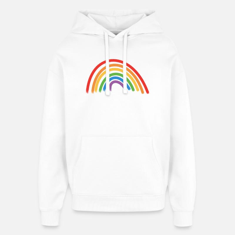 Idée de cadeau arc-en-ciel - Sweat à capuche unisexe Stanley/Stella Oversized - blanc