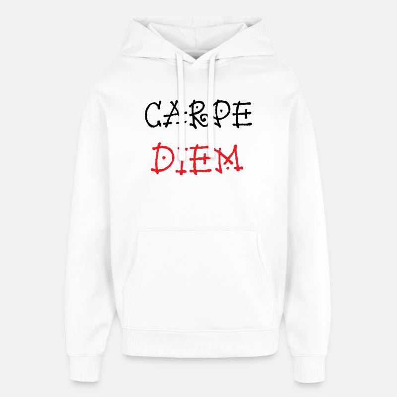 Carpe Diem - Epicurien - Sweat à capuche unisexe Stanley/Stella Oversized - blanc