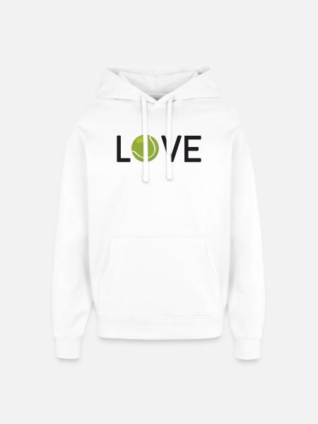 Tennis-Liebhaber - Oversized Unisex Hoodie von Stanley/Stella - Weiß