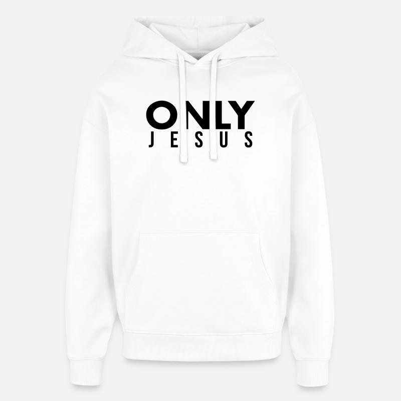 Seulement Jésus - Sweat à capuche unisexe Stanley/Stella Oversized - blanc