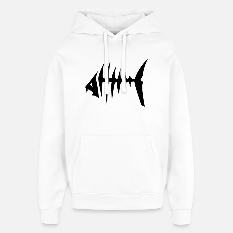 Piranha Fish - Sweat à capuche unisexe Stanley/Stella Oversized - blanc