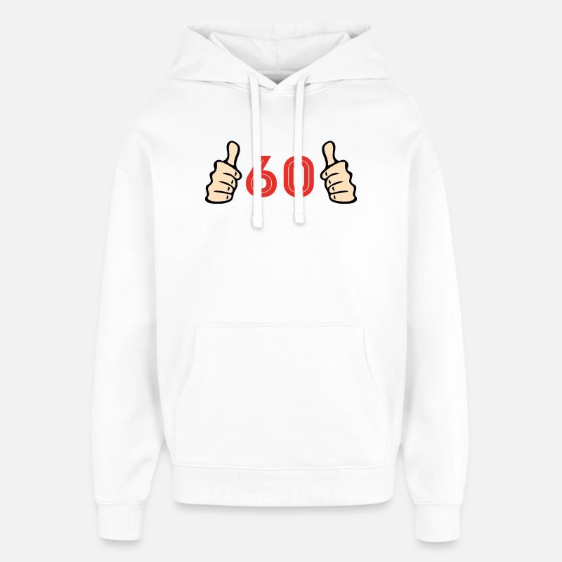 Fête d’anniversaire des 60 ans - Sweat à capuche unisexe Stanley/Stella Oversized - blanc