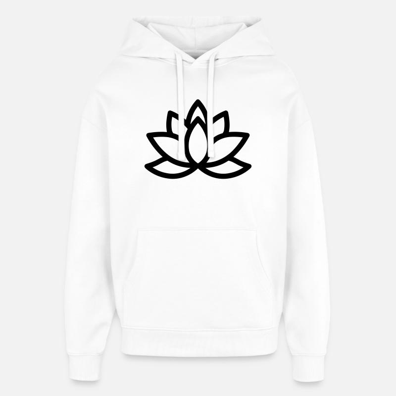 Lotus - Sweat à capuche unisexe Stanley/Stella Oversized - blanc