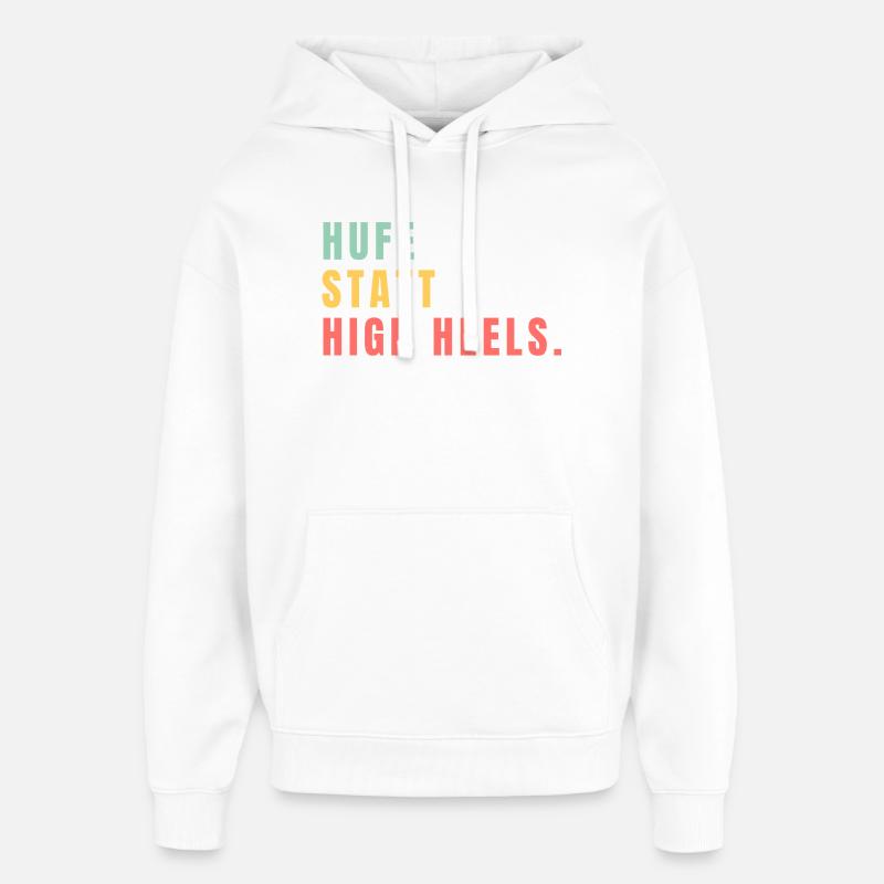 Sabots au lieu de talons hauts - Sweat à capuche unisexe Stanley/Stella Oversized - blanc
