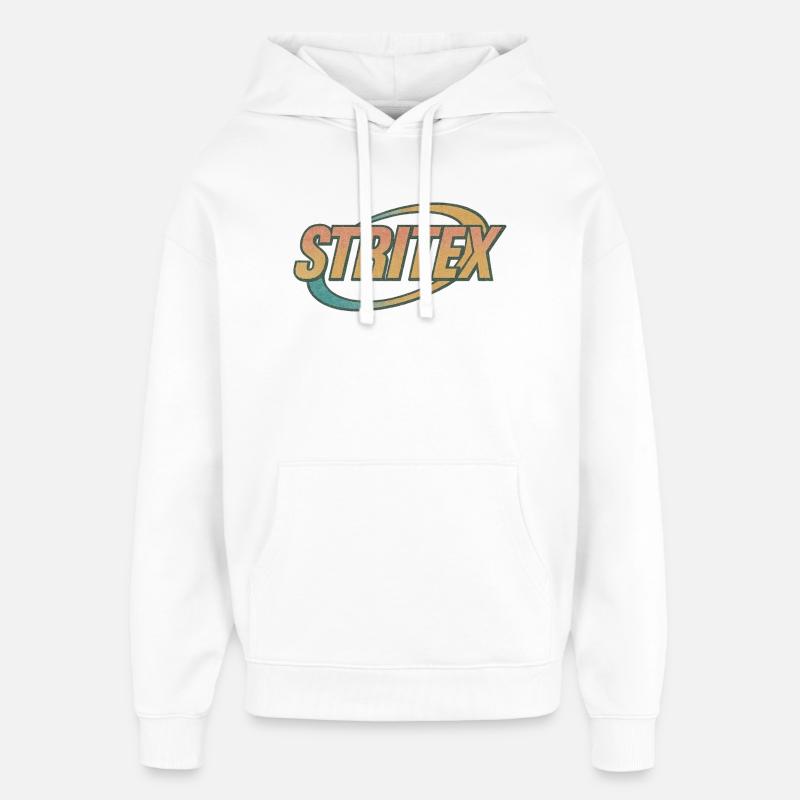 Stritex Retro Orbit Logo - Sweat à capuche unisexe Stanley/Stella Oversized - blanc