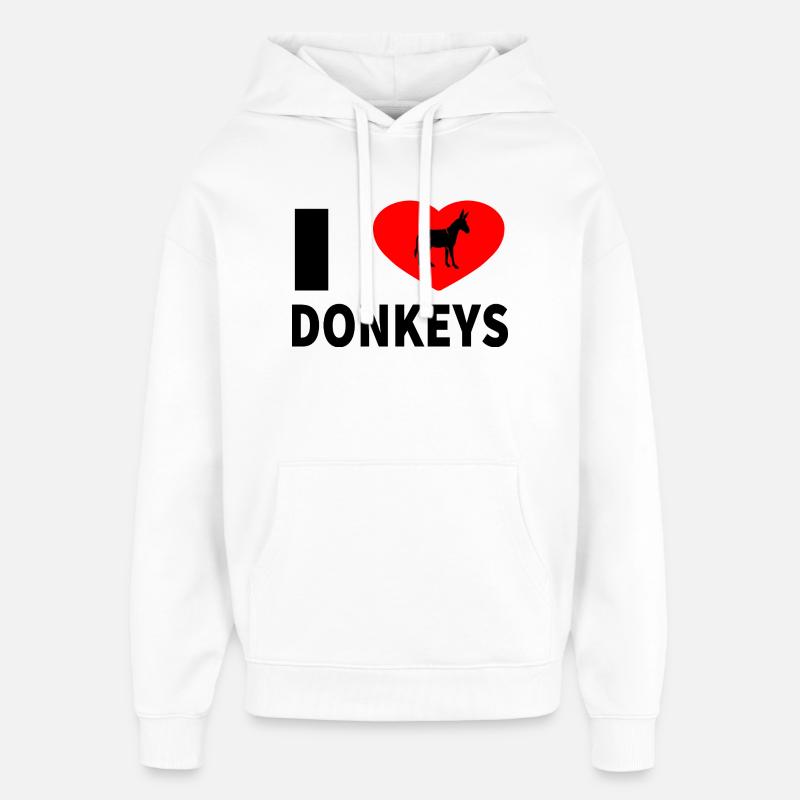 âne - Sweat à capuche unisexe Stanley/Stella Oversized - blanc