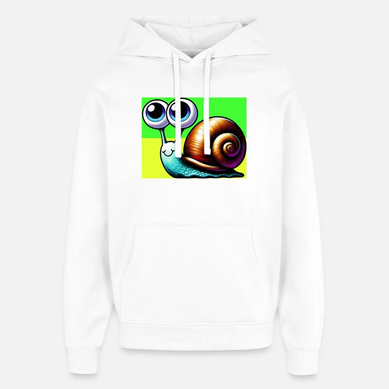 Escargot - Sweat à capuche unisexe Stanley/Stella Oversized - blanc