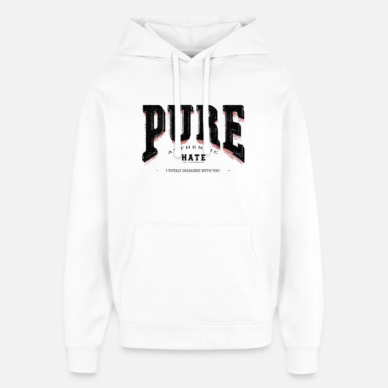 Pure HATTE - Sweat à capuche unisexe Stanley/Stella Oversized - blanc