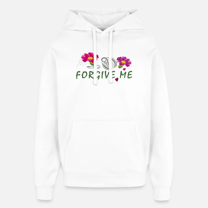 Pardonne-moi - Sweat à capuche unisexe Stanley/Stella Oversized - blanc