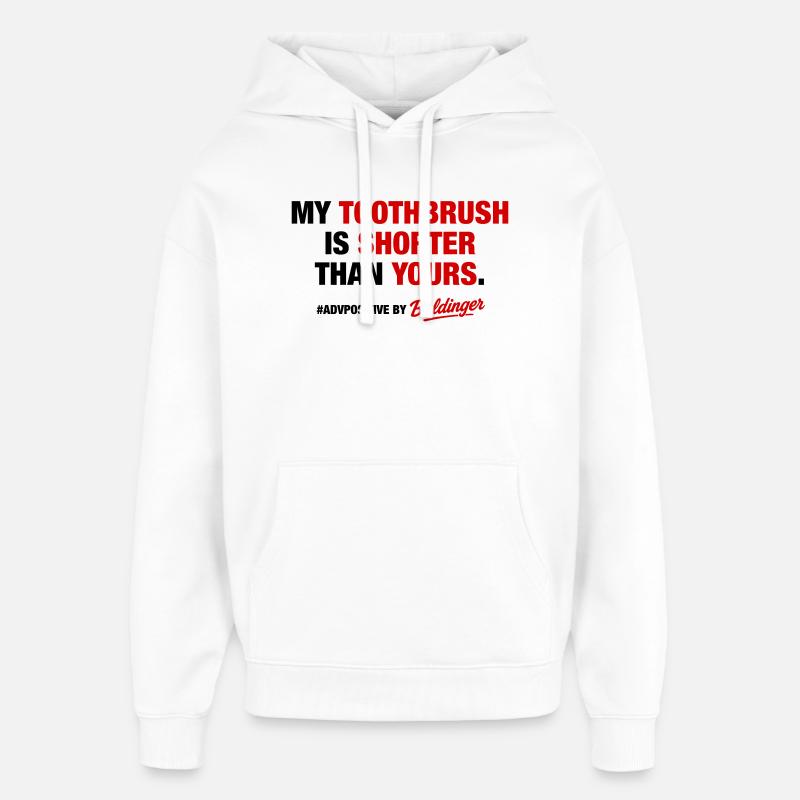 Brosse à dents - Sweat à capuche unisexe Stanley/Stella Oversized - blanc