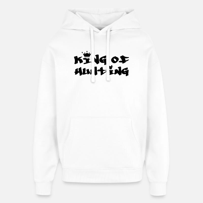Le roi des chasseurs - chasse - Sweat à capuche unisexe Stanley/Stella Oversized - blanc