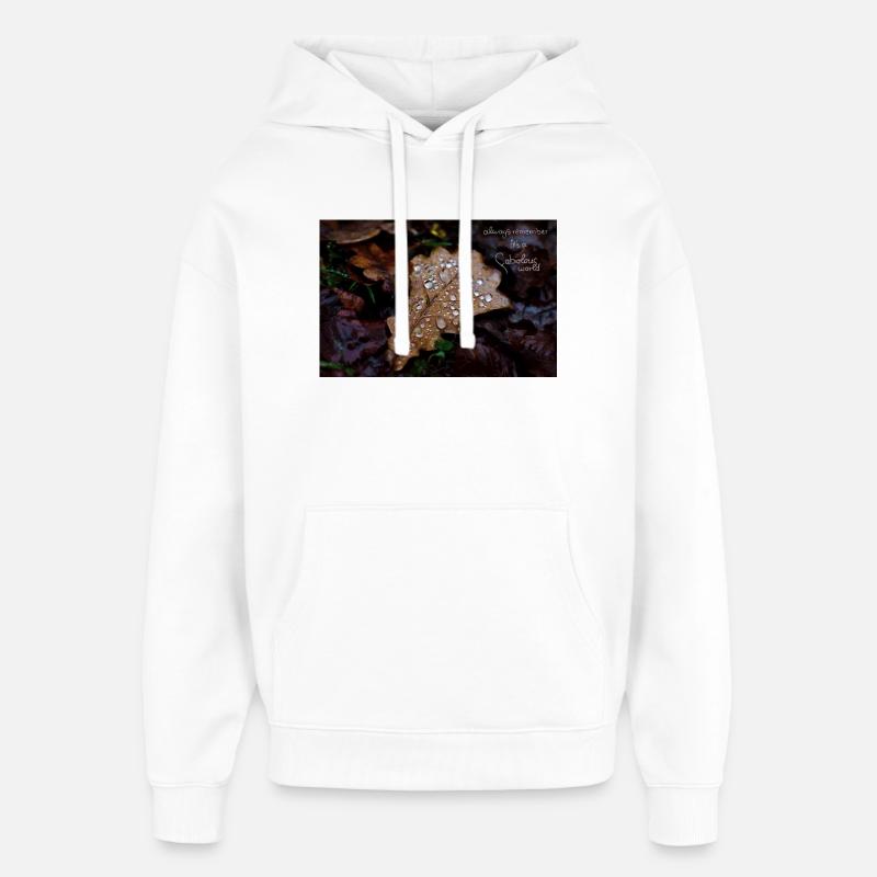 Monde fabioleux Feuille d’Automne - Sweat à capuche unisexe Stanley/Stella Oversized - blanc