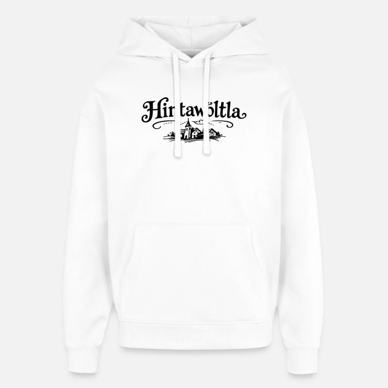 Hintawötla - Sweat à capuche unisexe Stanley/Stella Oversized - blanc