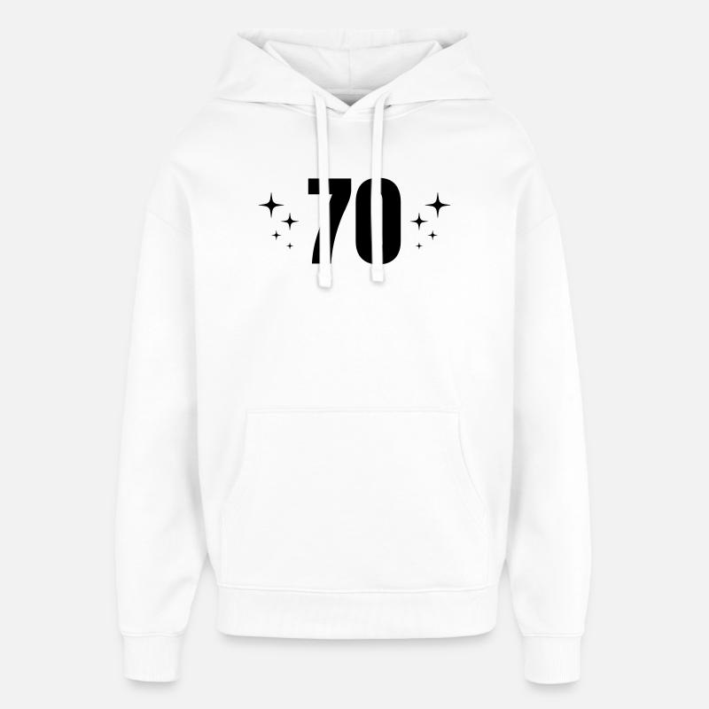 70e anniversaire - Sweat à capuche unisexe Stanley/Stella Oversized - blanc