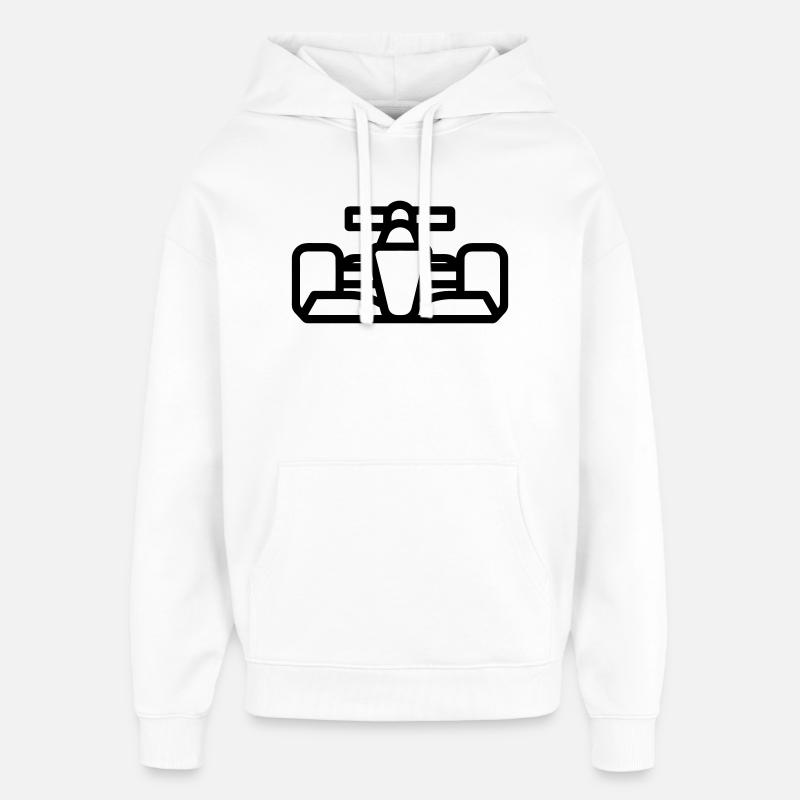 voiture de course - Sweat à capuche unisexe Stanley/Stella Oversized - blanc