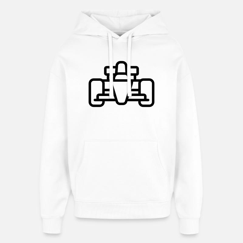 voiture de course - Sweat à capuche unisexe Stanley/Stella Oversized - blanc