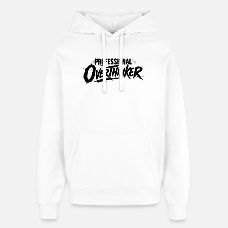 PENSEUR PROFESSIONNEL Grunge - Sweat à capuche unisexe Stanley/Stella Oversized - blanc