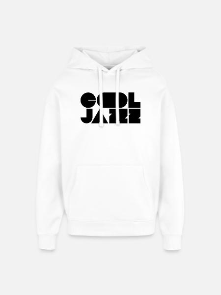 Bold cool jazz logo design - Oversized Unisex Hoodie by Stanley/Stella - white
