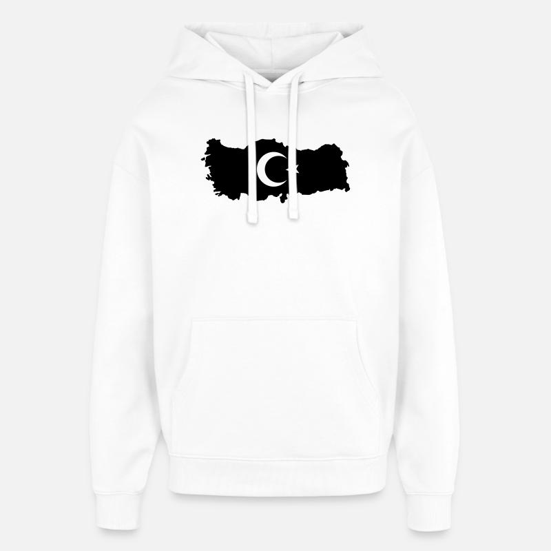 Aperçu de la Turquie - Sweat à capuche unisexe Stanley/Stella Oversized - blanc