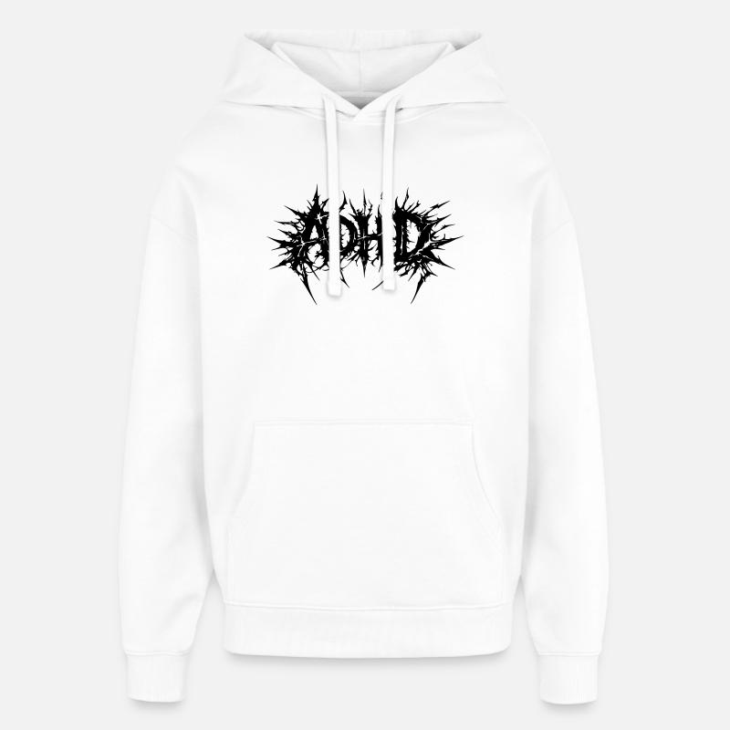 adhd_kaos - Oversized Unisex Hoodie von Stanley/Stella - Weiß