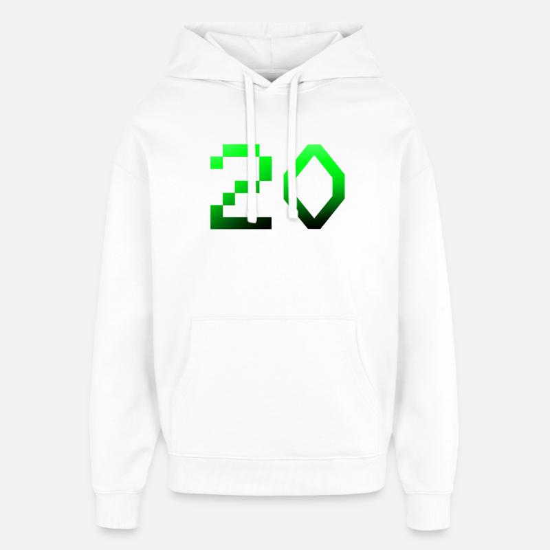 20 pixels - Sweat à capuche unisexe Stanley/Stella Oversized - blanc