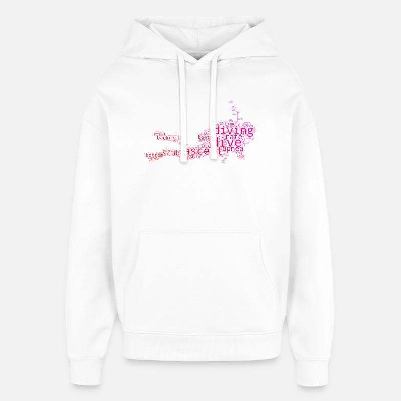 Easy Diving design intemporel - Sweat à capuche unisexe Stanley/Stella Oversized - blanc